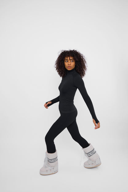 LAAX Black Thermal Base Layer Set